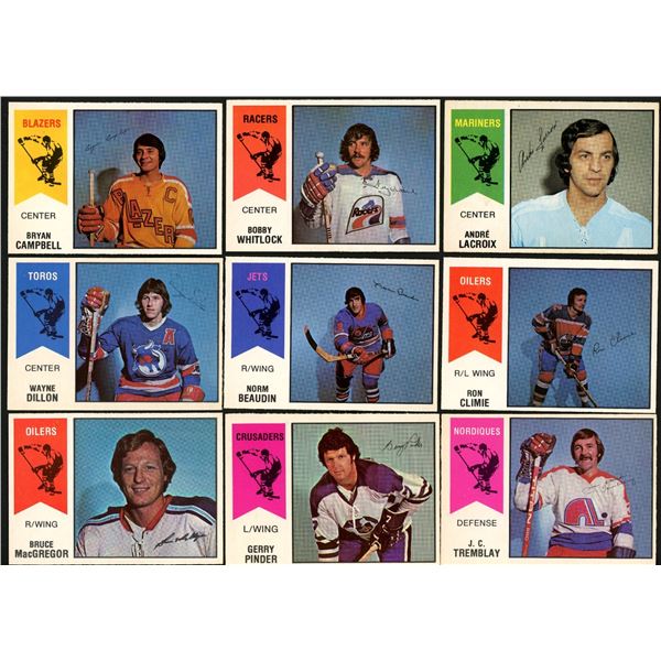 Lot of 40 x 1974-75 O-Pee-Chee WHA Hockey Cards