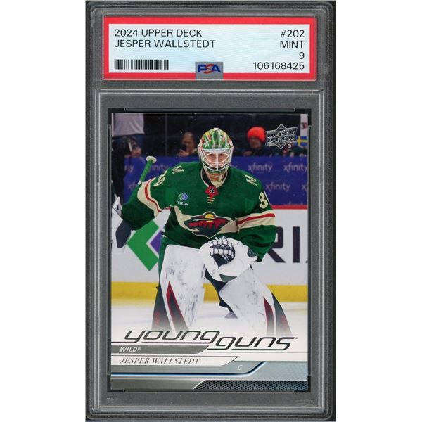 2024 Upper Deck Jesper Wallstedt Young Guns - PSA 9