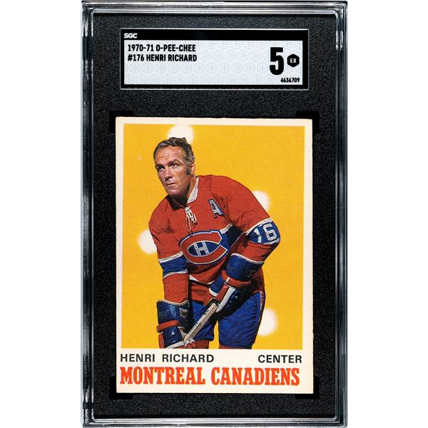 1970-71 O-Pee-Chee #176 Henri Richard (SGC 5)