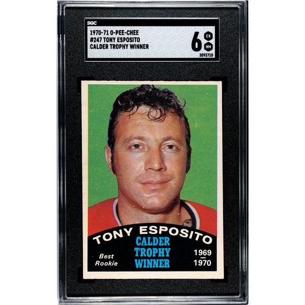 1970-71 O-Pee-Chee #247 Tony Esposito - Calder (SGC 6)