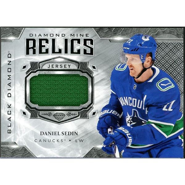 2019-20 Upper Deck Black Diamond Daniel Sedin Diamond Mine Relics