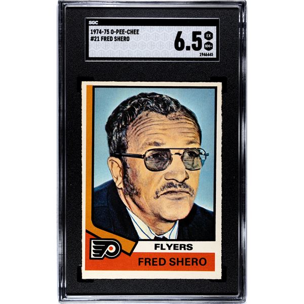 1974-75 O-Pee-Chee #21 Fred Shero RC (SGC 6.5)