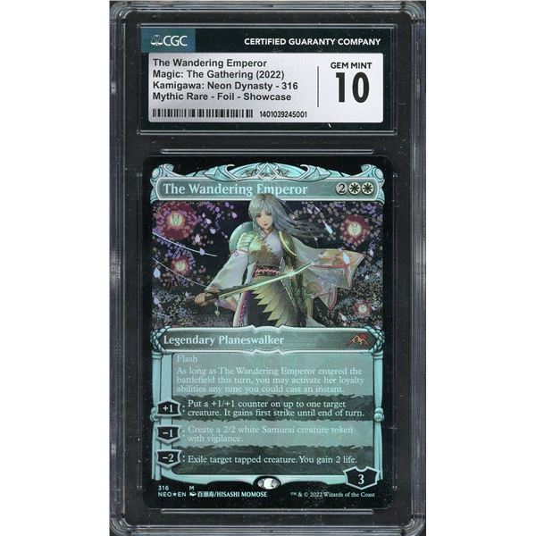 2022 Magic the Gathering The Wandering Emperor Kamigawa: Neon Dynasty Showcase Foil - CGC 10
