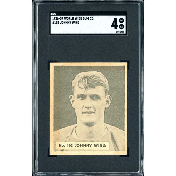 1937 World Wide Gum #102 Johnny Wing (SGC 4) Low Pop