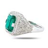 Image 2 : 3.31 ctw Emerald and 0.80 ctw Diamond Platinum Ring