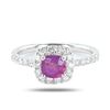 Image 1 : 1.02 ctw UNHEATED Purple Pink KASHMIR Sapphire and 0.43 ctw Diamond Platinum Rin