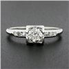 Image 8 : Vintage Jabel 18k Gold GIA 0.57 ctw European Diamond w/ Accents Engagement Ring