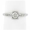 Image 9 : Vintage Jabel 18k Gold GIA 0.57 ctw European Diamond w/ Accents Engagement Ring