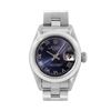 Image 2 : Rolex Ladies Stainless Steel Sapphire Quickset Blue Roman Smooth Bezel Oyster Ba