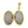 Image 5 : Classic Italian 14k Yellow Gold Engraved Floral Work Oval Locket Pendant