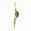 Image 4 : Antique Victorian 14k Gold Etruscan Revival Red Stone Leaf Tassel Dangle Pendant