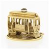 Image 3 : Vintage 14K Gold Detailed Cable Car w/ Golden Gate Bridge Stanhope Charm Pendant