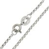 Image 7 : 14k White Gold 16 Rolo Link Chain w/ Dual Pearl Drop Dangle Pendant Necklace