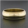 Image 2 : Classic 14k Gold 6mm Wide Domed Polished w/ Milgrain Stackable Wedding Band Ring