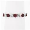 Image 9 : 18k White Gold 2.10 ctw Round Ruby Diamond Alternating Eternity Wedding Band Rin