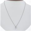 Image 2 : Antique Platinum .98 ctw GIA Round D/VS1 Diamond Solitaire Pendant & 18" Chain