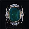 Image 1 : 7.57 ctw Emerald and 1.05 ctw Diamond 18K Yellow Gold Ring (GIA CERTIFIED)