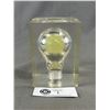 Image 1 : Pop Art Glow in the Dark Light Bulb Sculpture/ Paperweight in Lucite by Pierre Giraudon