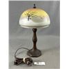 Image 1 : Stunning Vintage Reverse Painted Table Lamp