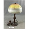 Image 2 : Stunning Vintage Reverse Painted Table Lamp