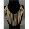 Image 1 : Awesome Gold Plate Fringe Necklace! Stunning
