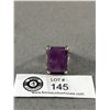 Image 1 : Massive Vintage Genuine Amethyst & Silver Ring