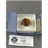 Image 1 : Huge Genuine Tiger's Eye Stone Silver Ring