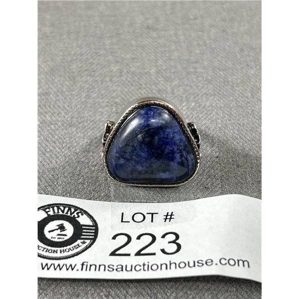 Quality Genuine Lapis Silver Ring.