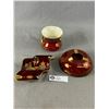 Image 1 : 3 Vintage Pcs Of Handpainted Carlton Ware "Rouge Royal" Made In England