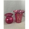 Image 2 : Very Nice Glass Lot. Art Glass Bowl, Cranberry Glass etc