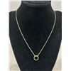 Image 2 : Nice 2 Tone Silver/Gold Chain with Circle Pendant Necklace