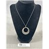 Image 1 : Mexican Sterling Silver Hand Engraved Pendant with  Chain Necklace Lot. Marked 925