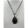 Image 2 : Vintage Black Stone Pendant Necklace