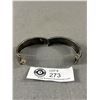 Image 2 : Vintage Sterling Silver Bangle with Safety Chain. Original Patinas 23.6gr
