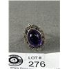 Image 2 : Vintage Sterling Silver with Purple Stone Ring. Size 7