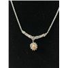 Image 2 : Lovely Silver Plated with Borealis Rhinestones Necklace