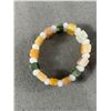 Image 2 : Beautiful Various Clours of Jade Stone Lins & Beads Stretch Bracelet in Good Conditon