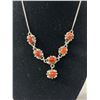 Image 2 : Beautiful Vintage Sterling Silver with Carnelian Stones Necklace 18.4gr