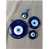 Image 2 : Collection of Ultra Blue Glass Evel Eye Hanger &  Jewelry