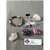 Image 1 : Lot of Crystals Including a Chakra Bracelet