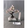 Image 1 : Beautiful Rose Quartz Crystal Tree Plus a Rose Quartz Tower