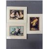 Image 8 : 2 World Globes, a Framed Picture and Matted Pictures of Ladies