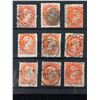 Image 2 : Canada Small Queen Victoria 1 Cent Yellow 1870-1893 Cancel and Tone Variations