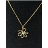 Image 2 : Pretty 1/20 10k Necklace w/Floral Pendant