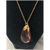 Image 2 : Lovely Vintage Faceted Rose Coloured Crystal Stone Necklace