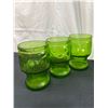 Image 2 : Green Glass Pitcher and Cup set