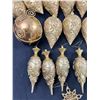 Image 2 : Gold Coloured Christmas Ornaments