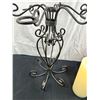 Image 3 : Decorative Metal Candle Holder (Glass Holder Inserts Missing), & Candles