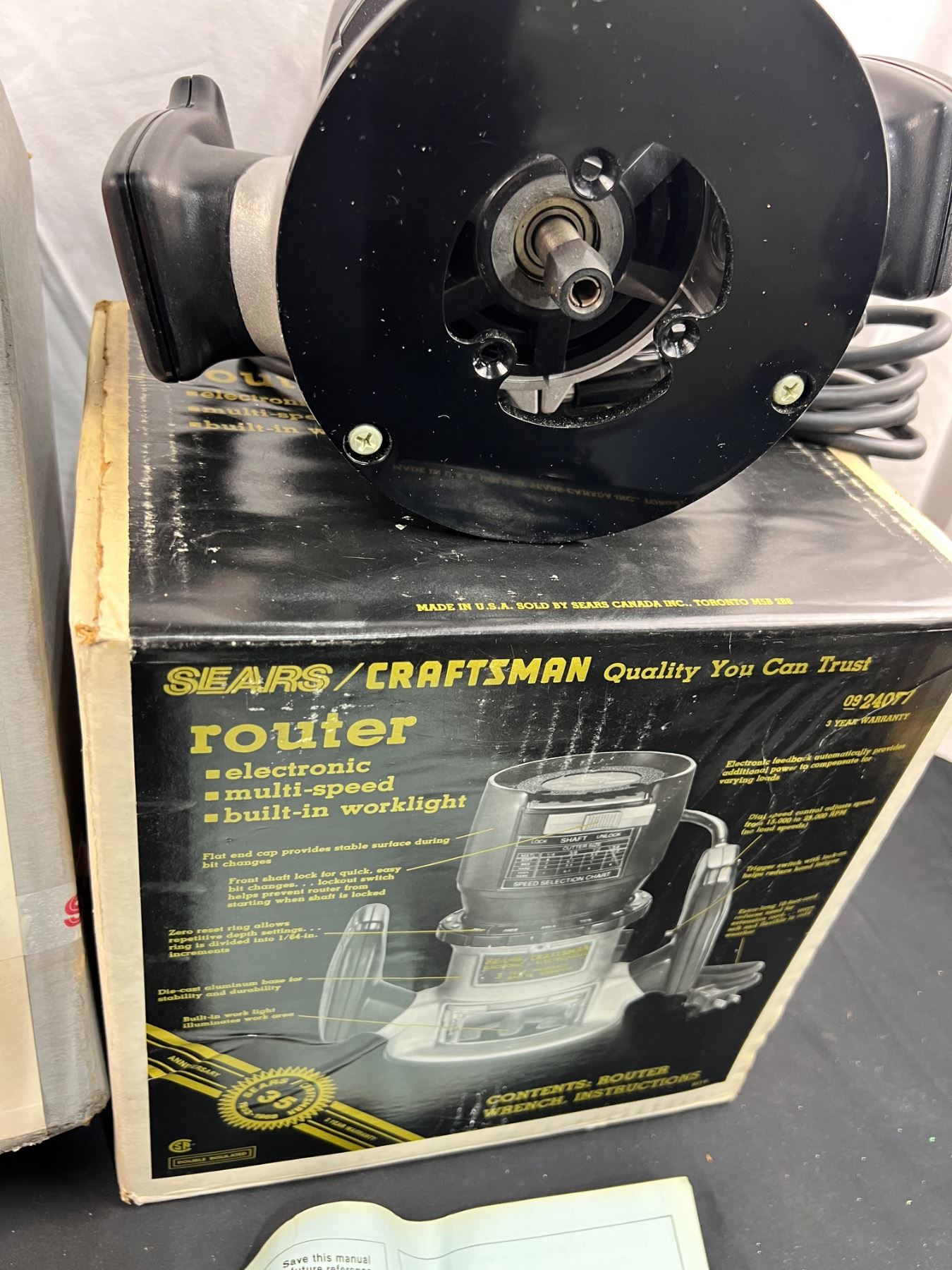 Craftsman Router Box Craftsman Router Table in Unopened Box & Craftsman Router - Sunrise ...