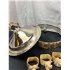 Image 6 : Assorted Serving Ware & Decorative Napkin Rings (Some Silver Plate)